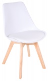 Komplet nowoczesnych krzeseł DSW LOGAN - 4 sztuki - białe