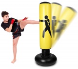 Bokserski stojący worek treningowy ROCKY 150 cm żółty