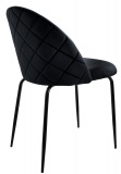 Aksamitne krzesło FARGO do jadalni czarne