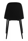 Aksamitne krzesło ORLANDO do jadalni czarne