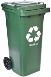 Pojemnik na odpady 120l kosz na śmieci zielony