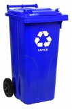 Pojemnik na odpady 120l kosz na śmieci niebieski