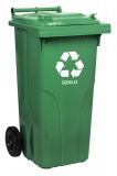 Pojemnik na odpady 120l kosz na śmieci zielony