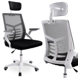 Fotel obrotowy krzesło biurowe MARKUS biało-czarne