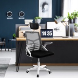 Fotel obrotowy krzesło biurowe MARKUS biało-czarne