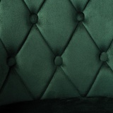 Aksamitne krzesło ATLANTA do jadalni ciemnozielone
