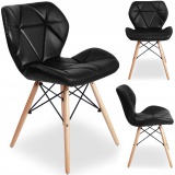Krzesło tapicerowane DSW AZMUR czarne