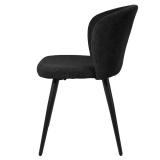 Krzesło sztruksowe KROSBY Czarne