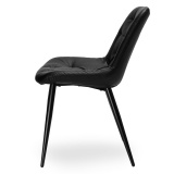 Krzesło tapicerowane ELIOT do jadalni czarne