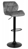 Hoker krzesło barowe GRAPPO BLACK grafitowe Velvet