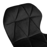 Hoker krzesło barowe GORDON chromowane czarne Velvet