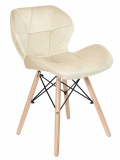 Krzesło tapicerowane DSW AZMUR aksamitny beżowy