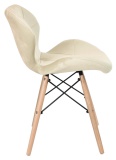 Krzesło tapicerowane DSW AZMUR aksamitny beżowy